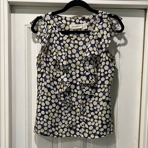 Portrait of a Girl Silk Ruffle Tank